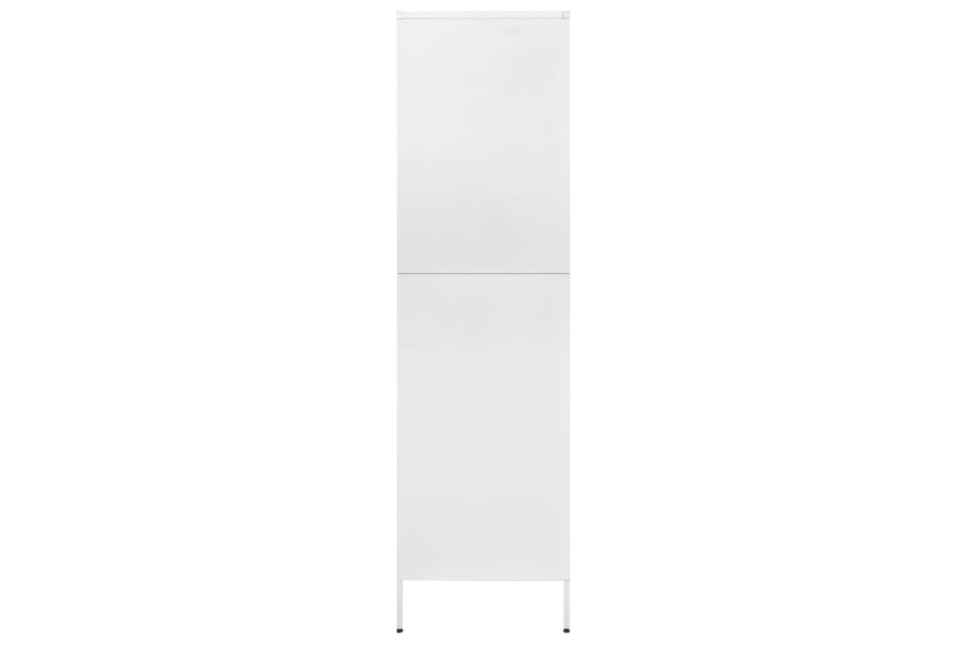 Garderobe hvit 90x50x180 cm stål - Hvit - Oppbevaring - Klesoppbevaring - Garderober & garderobesystem