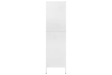 Garderobe hvit 90x50x180 cm stål - Hvit - Oppbevaring - Klesoppbevaring - Garderober & garderobesystem