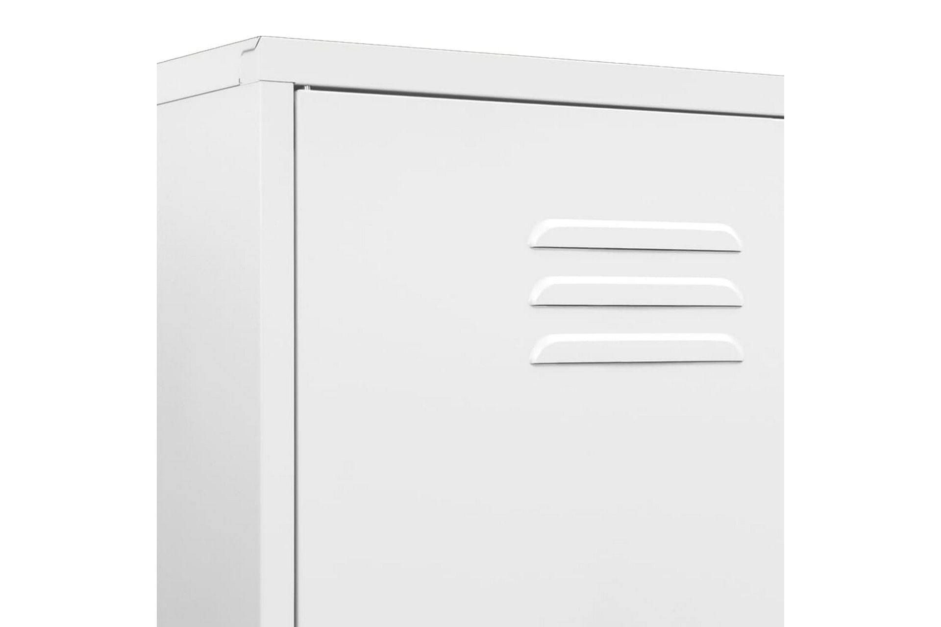 Garderobe hvit 90x50x180 cm stål - Hvit - Oppbevaring - Klesoppbevaring - Garderober & garderobesystem