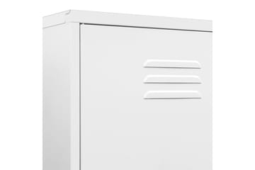 Garderobe hvit 90x50x180 cm stål - Hvit - Oppbevaring - Klesoppbevaring - Garderober & garderobesystem