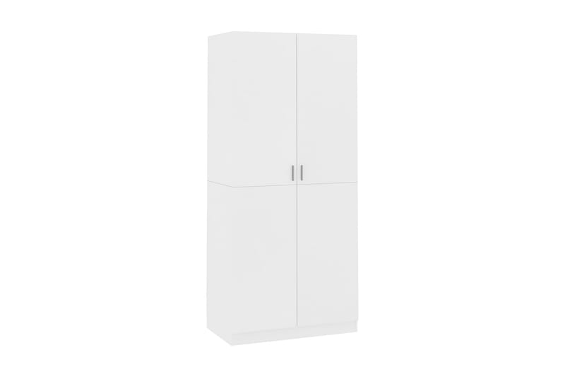 Garderobe hvit 90x52x200 cm sponplate - Oppbevaring - Klesoppbevaring - Garderober & garderobesystem