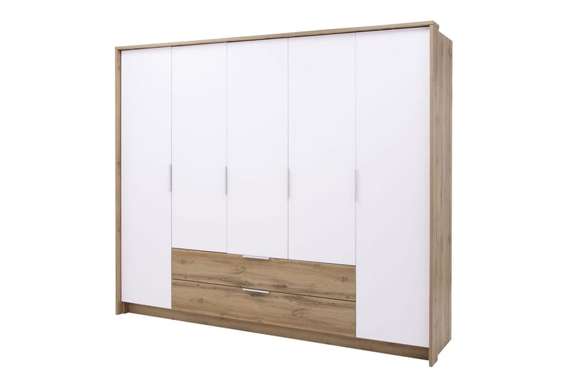 Garderobe - Hvit|Eik - Oppbevaring - Klesoppbevaring - Garderober & garderobesystem