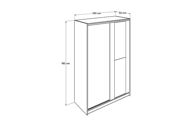 Garderobe Jovel Hvit - Hvit - Oppbevaring - Klesoppbevaring - Garderober & garderobesystem