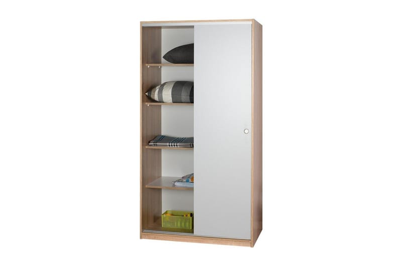 Garderobe Jovel Sudaks / Hvit - Hvit/Korallrosa - Oppbevaring - Klesoppbevaring - Garderober & garderobesystem