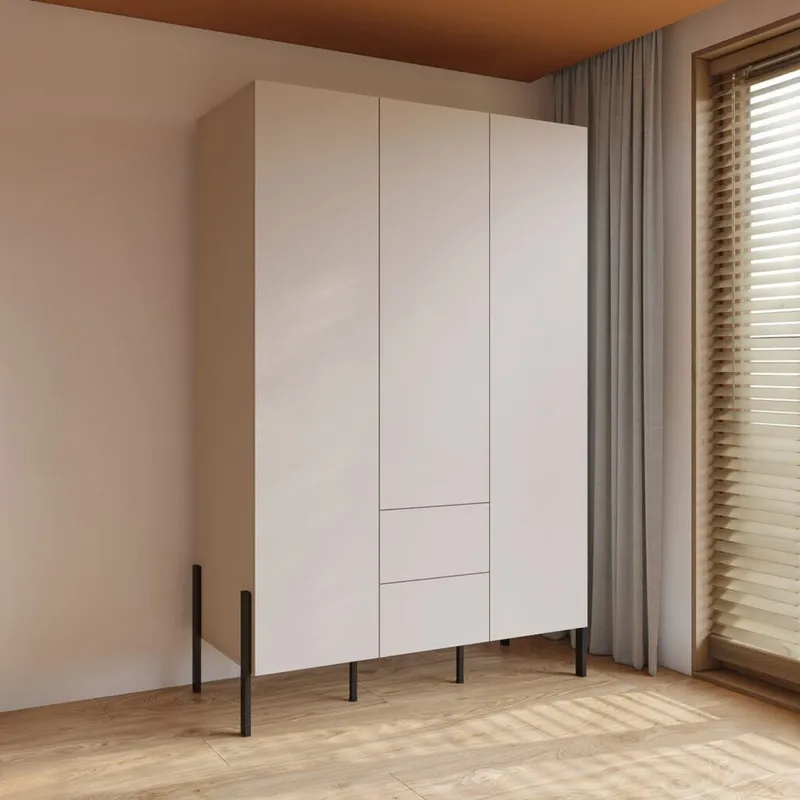 Garderobe Jukon S 3 dører med 2 skuffer - Oppbevaring - Klesoppbevaring - Garderober & garderobesystem