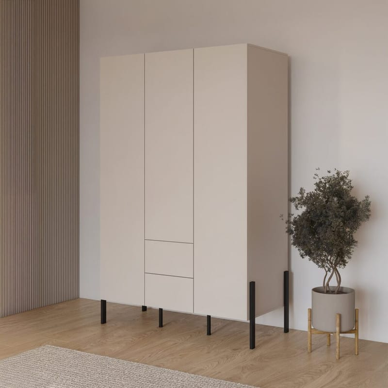 Garderobe Jukon S 3 dører med 2 skuffer - Oppbevaring - Klesoppbevaring - Garderober & garderobesystem