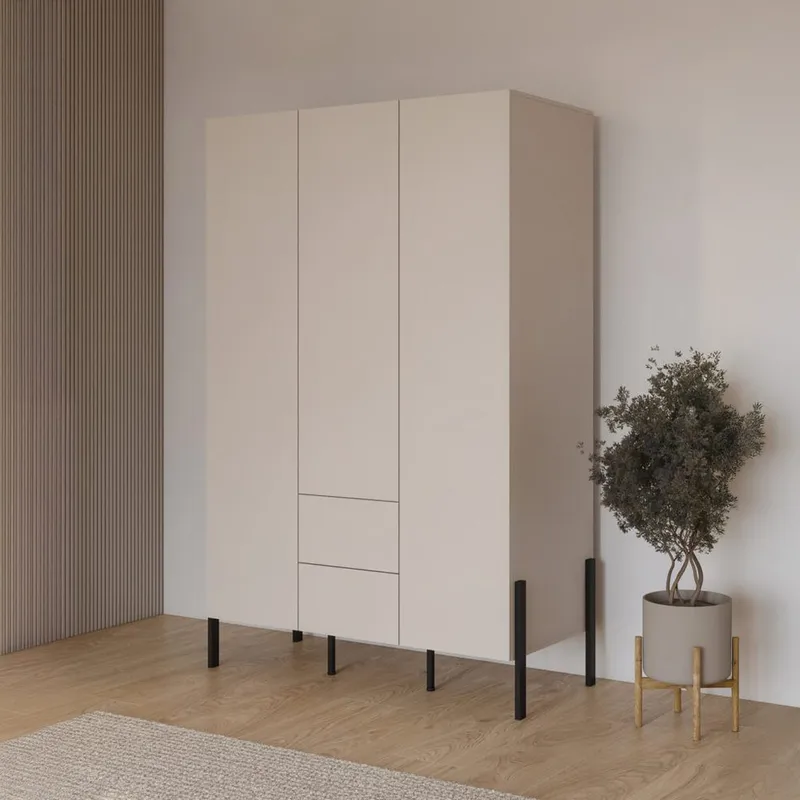 Garderobe Jukon S 3 dører med 2 skuffer - Oppbevaring - Klesoppbevaring - Garderober & garderobesystem