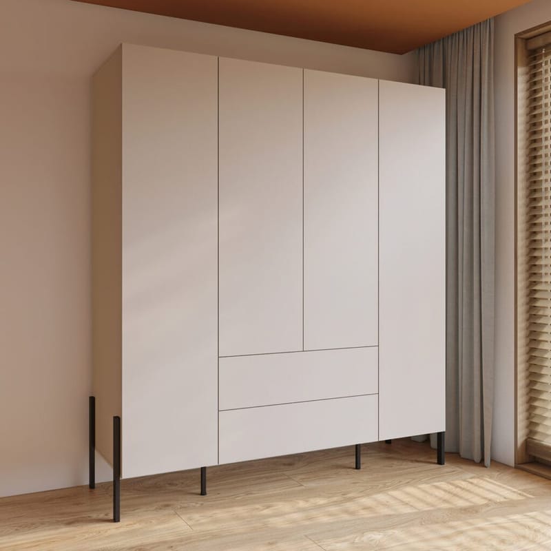 Garderobe Jukon S 4 dører med 2 skuffer - Oppbevaring - Klesoppbevaring - Garderober & garderobesystem