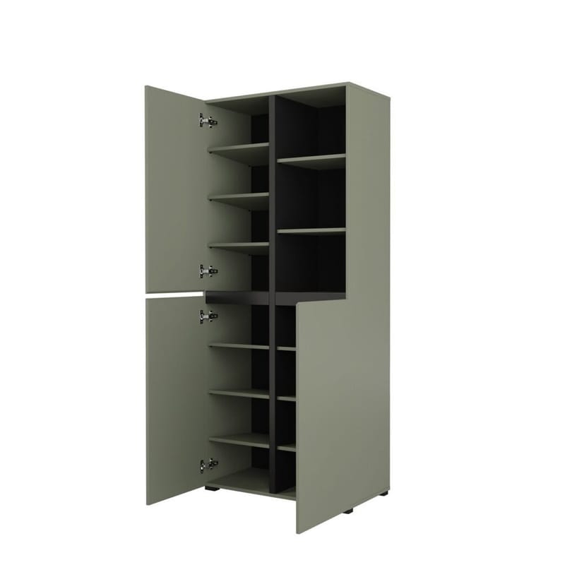 Garderobe Kors 3 dører - Grønn - Oppbevaring - Klesoppbevaring - Garderober & garderobesystem