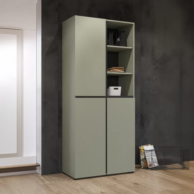 Garderobe Kors 3 dører - Grønn - Oppbevaring - Klesoppbevaring - Garderober & garderobesystem