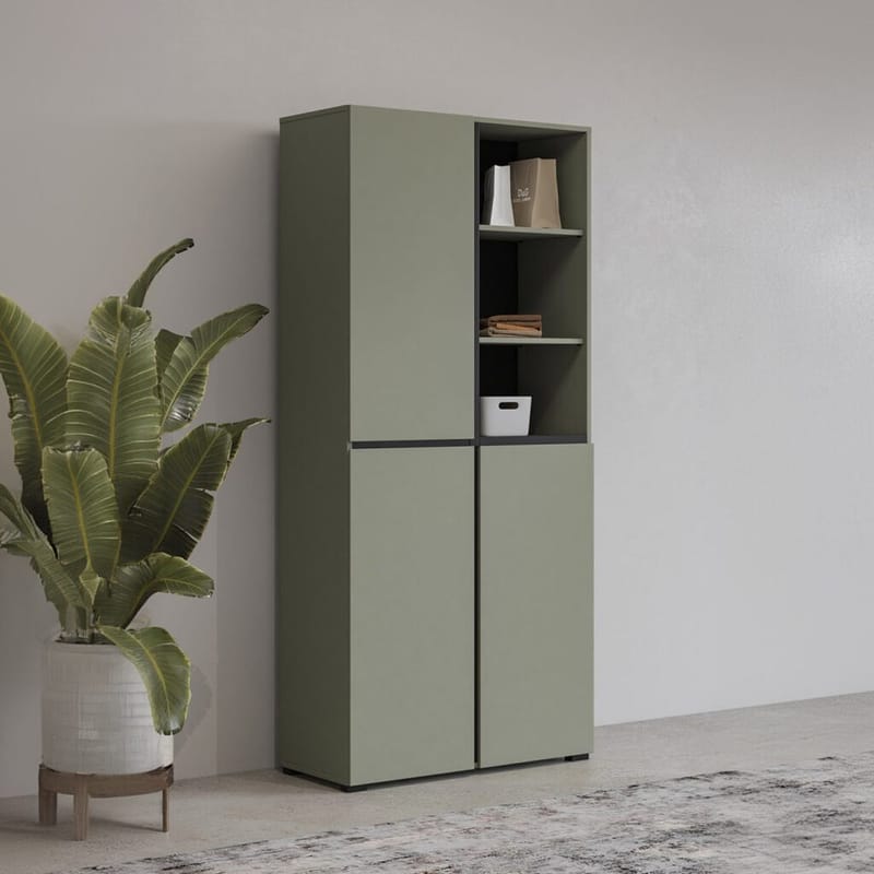 Garderobe Kors 3 dører - Grønn - Oppbevaring - Klesoppbevaring - Garderober & garderobesystem