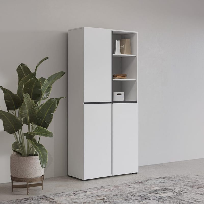 Garderobe Kors 3 dører - Hvit - Oppbevaring - Klesoppbevaring - Garderober & garderobesystem