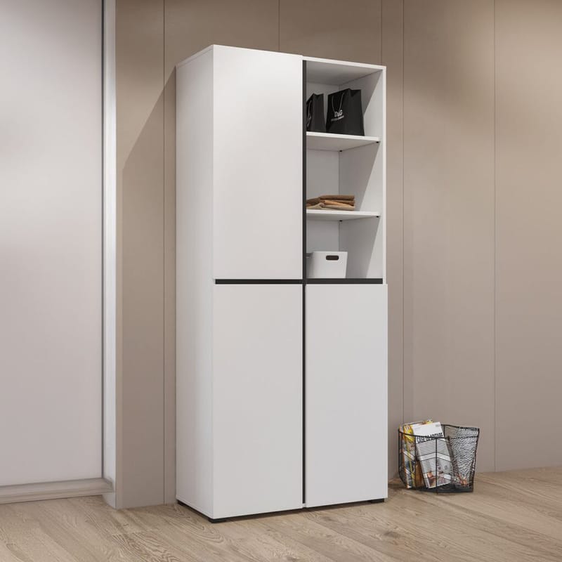 Garderobe Kors 3 dører - Hvit - Oppbevaring - Klesoppbevaring - Garderober & garderobesystem