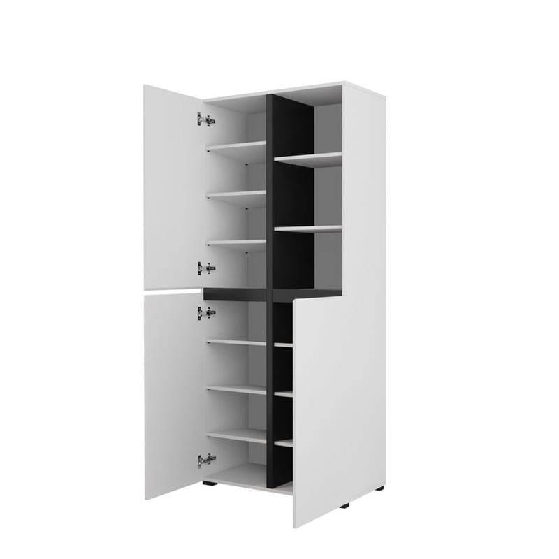 Garderobe Kors 3 dører - Hvit - Oppbevaring - Klesoppbevaring - Garderober & garderobesystem