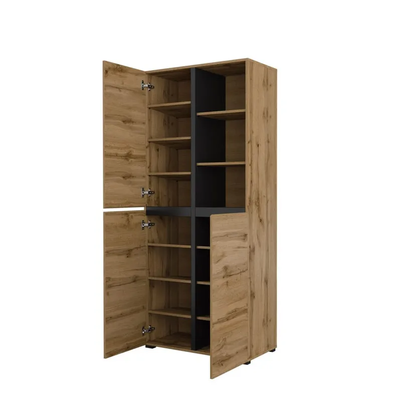 Garderobe Kors 3 dører - Wotan eik - Oppbevaring - Klesoppbevaring - Garderober & garderobesystem