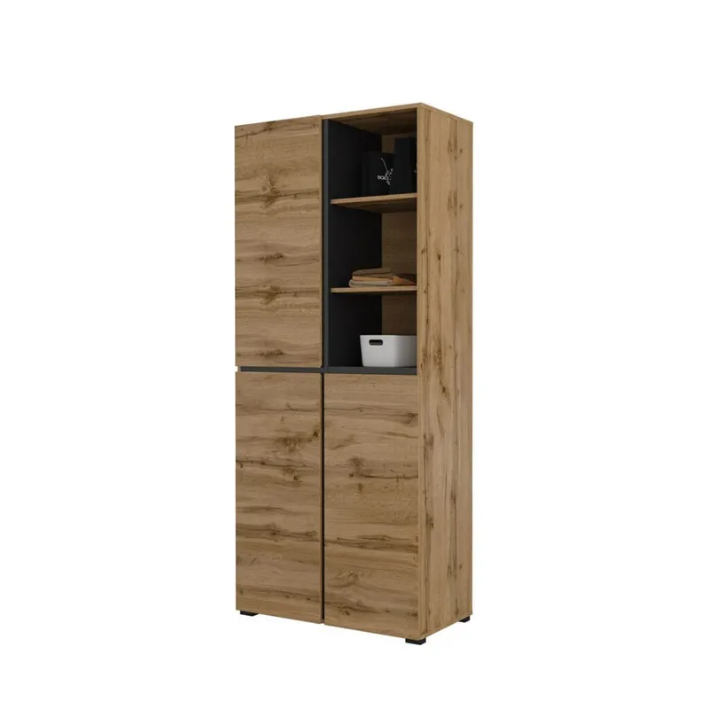 Garderobe Kors 3 dører - Wotan eik - Oppbevaring - Klesoppbevaring - Garderober & garderobesystem