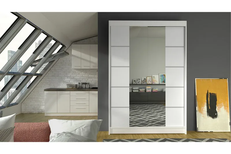 Garderobe Lino - Hvit - Oppbevaring - Klesoppbevaring - Garderober & garderobesystem