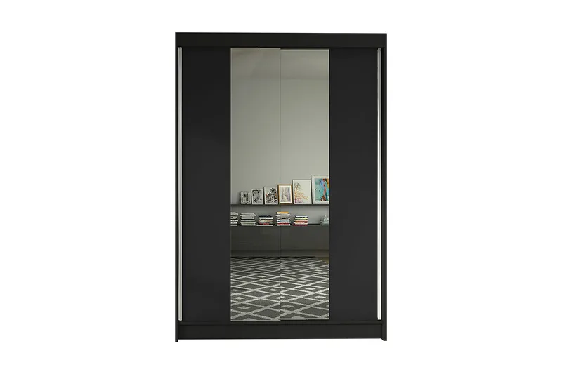 Garderobe Lino LED-belysning - Svart - Oppbevaring - Klesoppbevaring - Garderober & garderobesystem