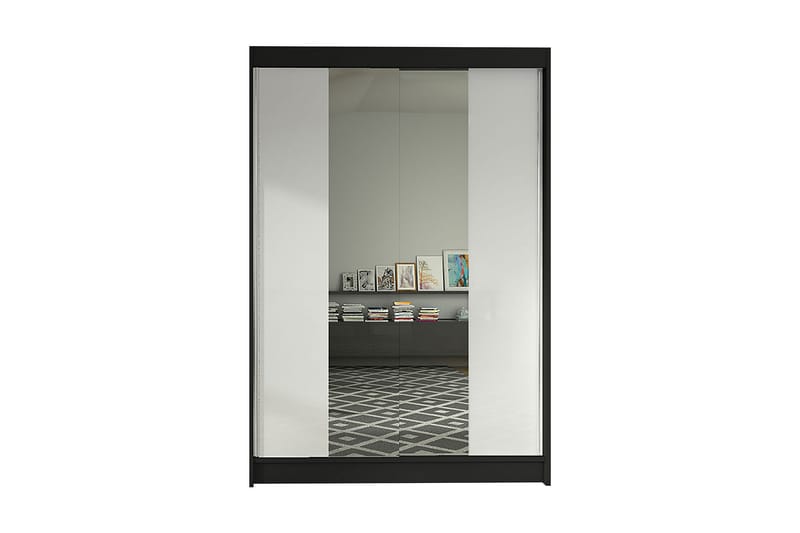 Garderobe Lino LED-belysning - Svart/Hvit - Oppbevaring - Klesoppbevaring - Garderober & garderobesystem