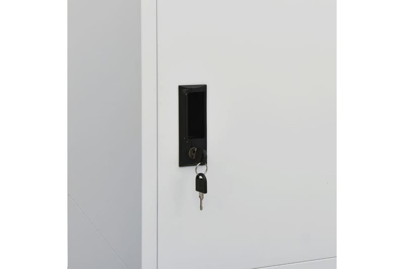 Garderobe lysegrå 80x50x180 cm stål - Grå - Oppbevaring - Klesoppbevaring - Garderober & garderobesystem