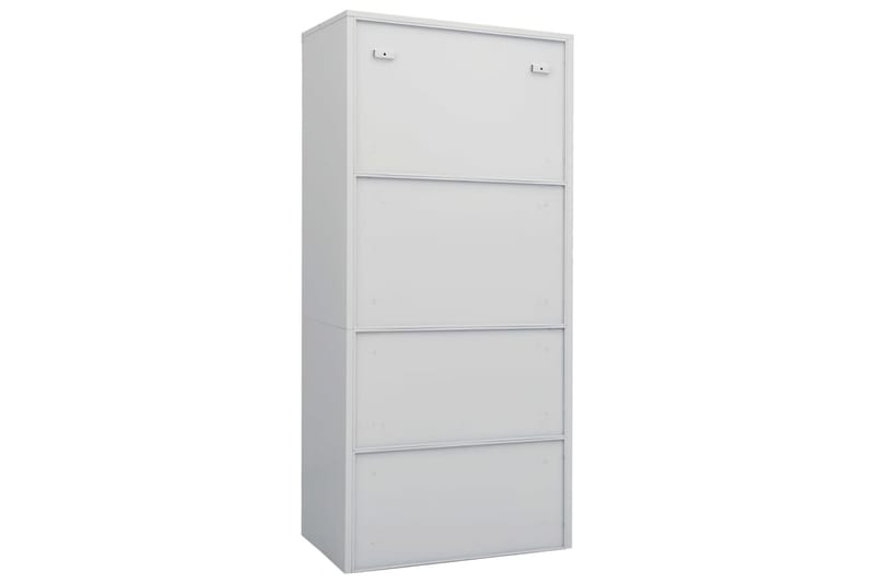 Garderobe lysegrå 80x50x180 cm stål - Grå - Oppbevaring - Klesoppbevaring - Garderober & garderobesystem