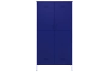 Garderobe marineblå 90x50x180 cm stål - Blå - Oppbevaring - Klesoppbevaring - Garderober & garderobesystem