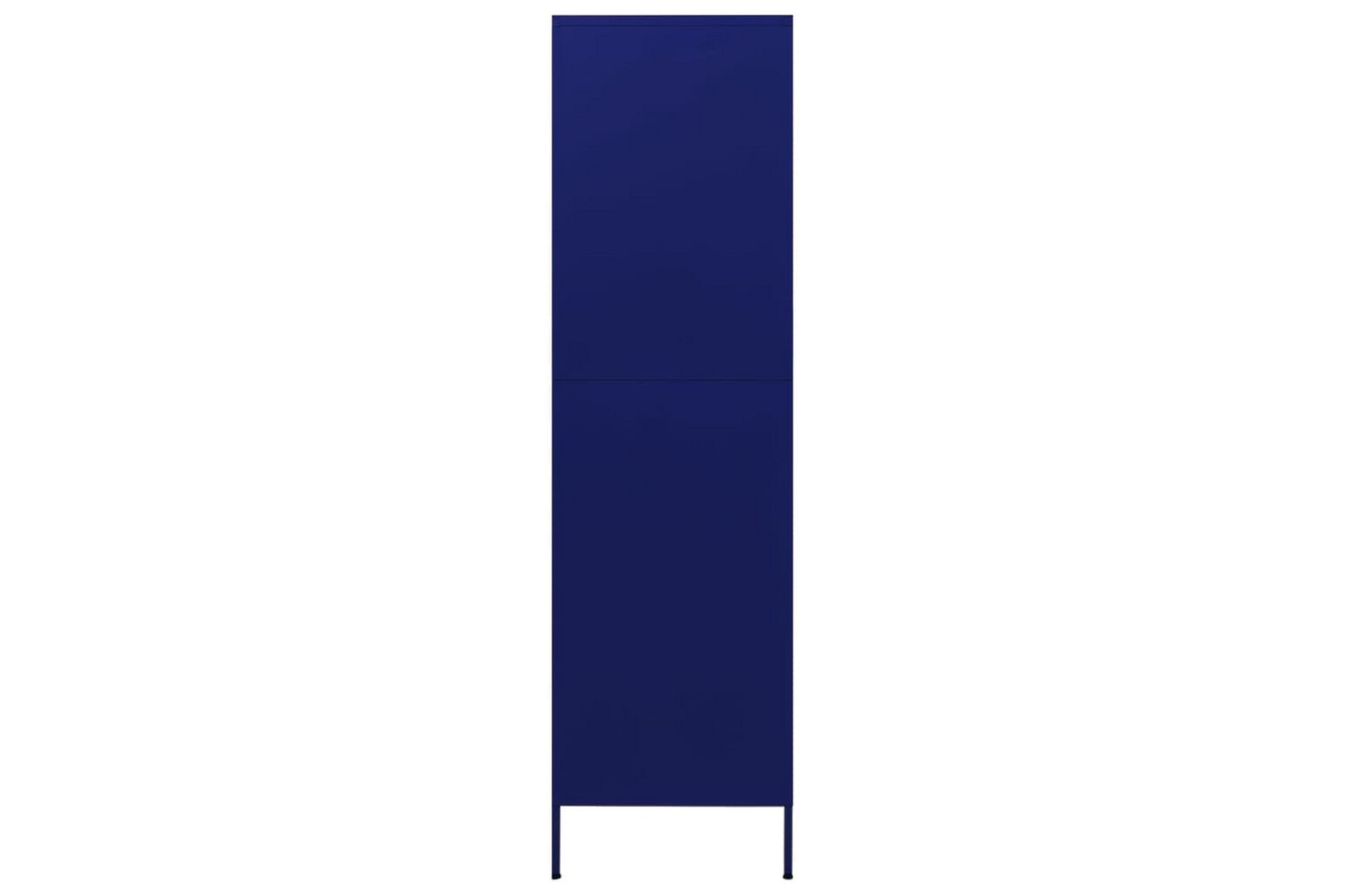 Garderobe marineblå 90x50x180 cm stål - Blå - Oppbevaring - Klesoppbevaring - Garderober & garderobesystem
