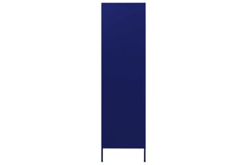 Garderobe marineblå 90x50x180 cm stål - Blå - Oppbevaring - Klesoppbevaring - Garderober & garderobesystem