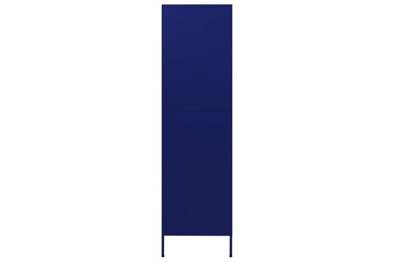 Garderobe marineblå 90x50x180 cm stål - Blå - Oppbevaring - Klesoppbevaring - Garderober & garderobesystem