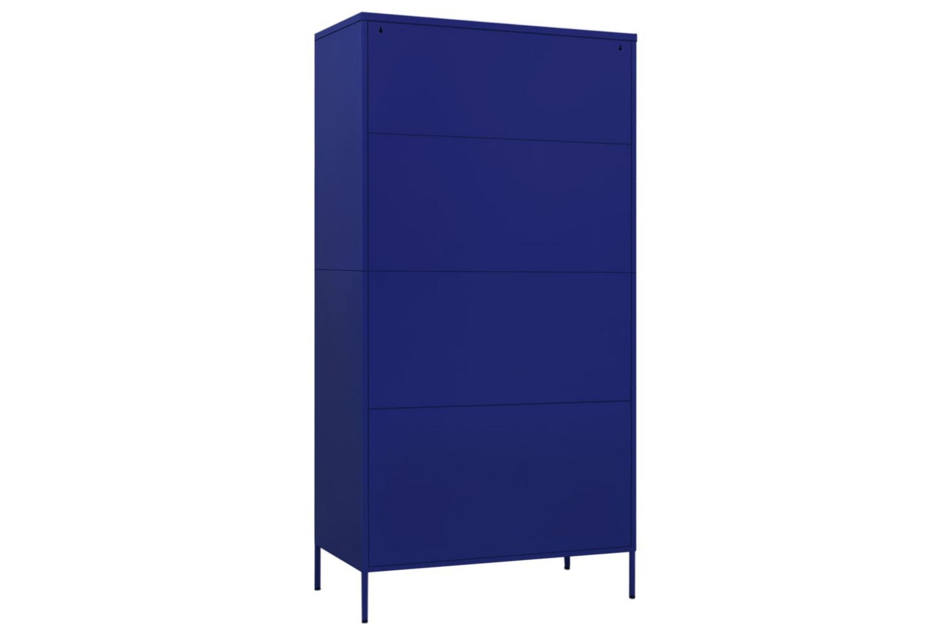 Garderobe marineblå 90x50x180 cm stål - Blå - Oppbevaring - Klesoppbevaring - Garderober & garderobesystem