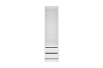 Garderobe med skuffer hvit 50x50x200 cm sponplate - Hvit - Oppbevaring - Klesoppbevaring - Garderober & garderobesystem