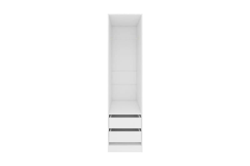 Garderobe med skuffer hvit 50x50x200 cm sponplate - Hvit - Oppbevaring - Klesoppbevaring - Garderober & garderobesystem