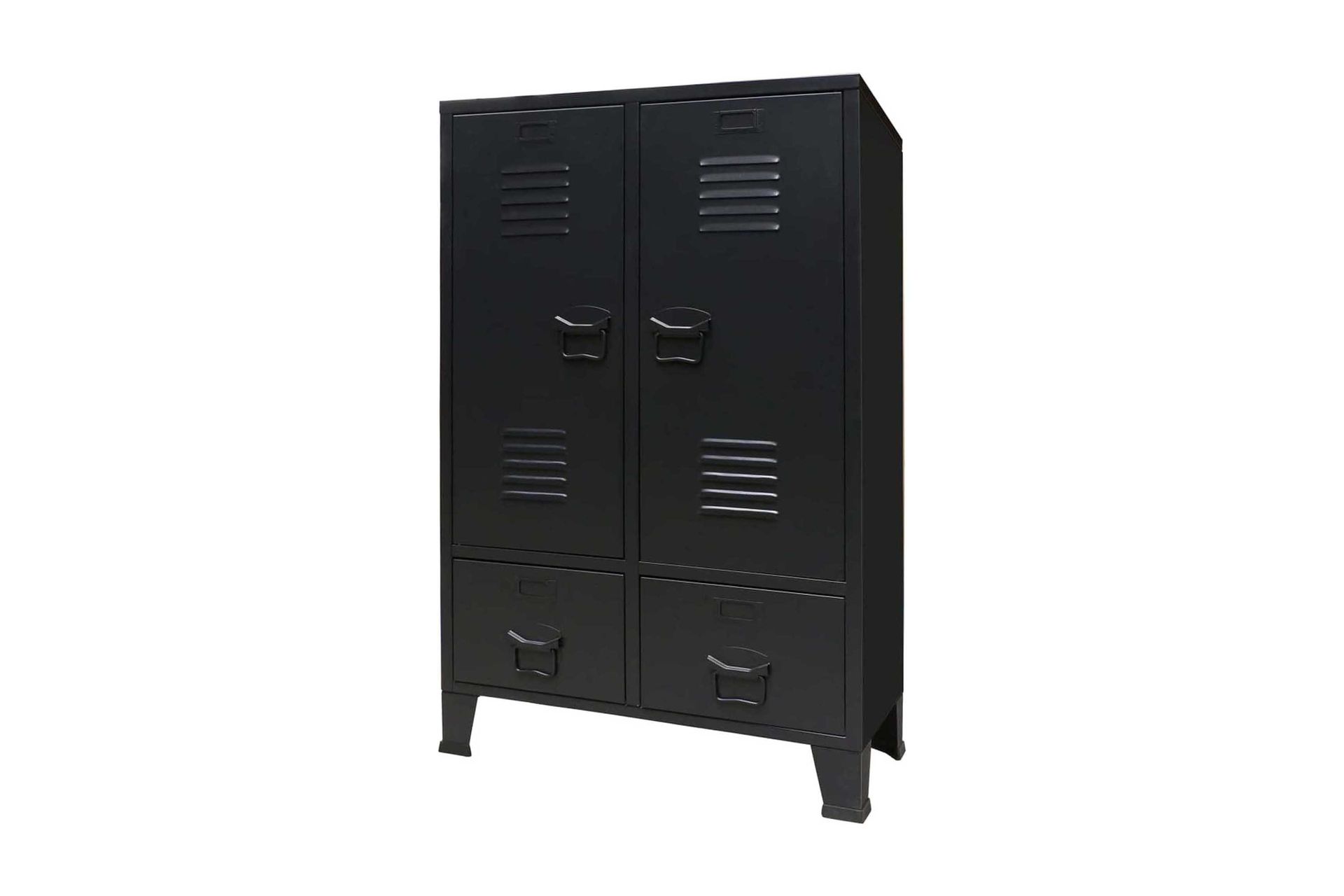 Garderobe metall industriell stil 67x35x107 cm svart - Oppbevaring - Klesoppbevaring - Garderober & garderobesystem