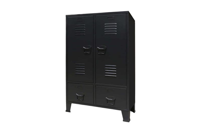 Garderobe metall industriell stil 67x35x107 cm svart - Oppbevaring - Klesoppbevaring - Garderober & garderobesystem