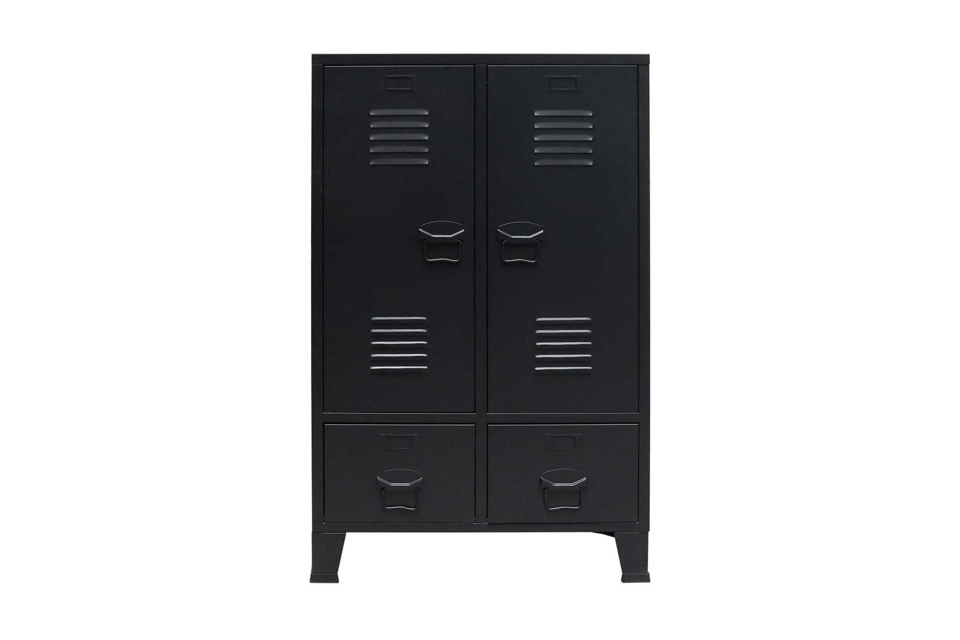 Garderobe metall industriell stil 67x35x107 cm svart - Oppbevaring - Klesoppbevaring - Garderober & garderobesystem