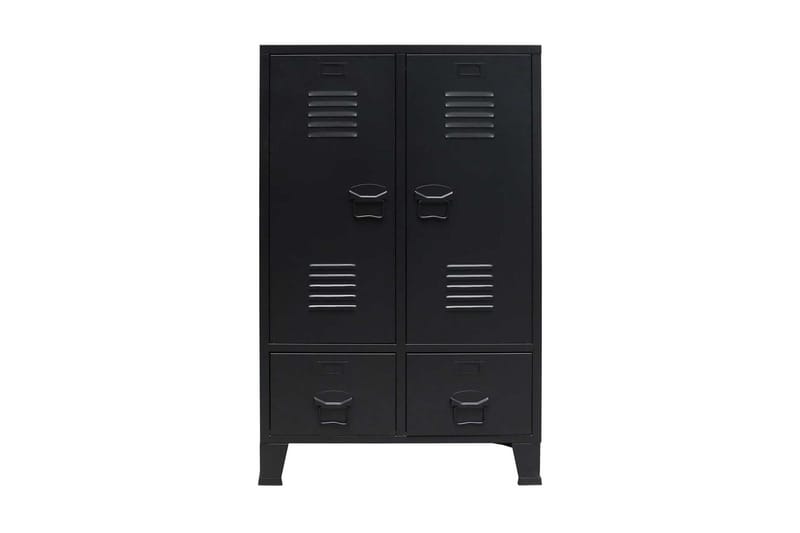 Garderobe metall industriell stil 67x35x107 cm svart - Oppbevaring - Klesoppbevaring - Garderober & garderobesystem