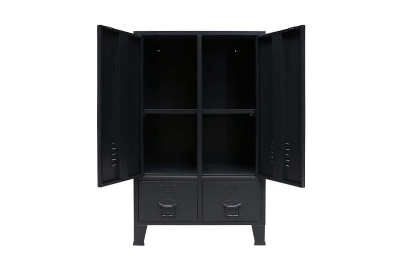 Garderobe metall industriell stil 67x35x107 cm svart - Oppbevaring - Klesoppbevaring - Garderober & garderobesystem