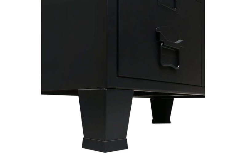 Garderobe metall industriell stil 67x35x107 cm svart - Garderobeskap & klesskap - Garderober & garderobesystem
