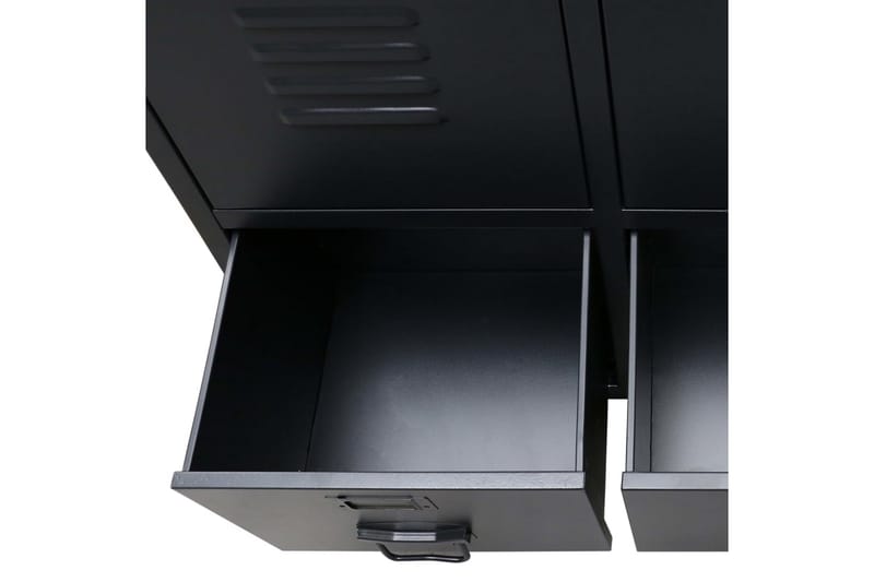 Garderobe metall industriell stil 67x35x107 cm svart - Oppbevaring - Klesoppbevaring - Garderober & garderobesystem