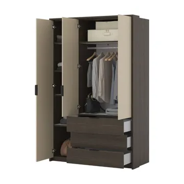 Garderobe Mola 3 dører med 3 skuffer - Oppbevaring - Klesoppbevaring - Garderober & garderobesystem