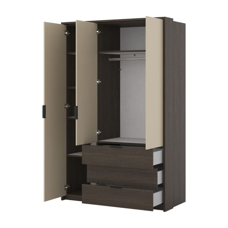 Garderobe Mola 3 dører med 3 skuffer - Oppbevaring - Klesoppbevaring - Garderober & garderobesystem