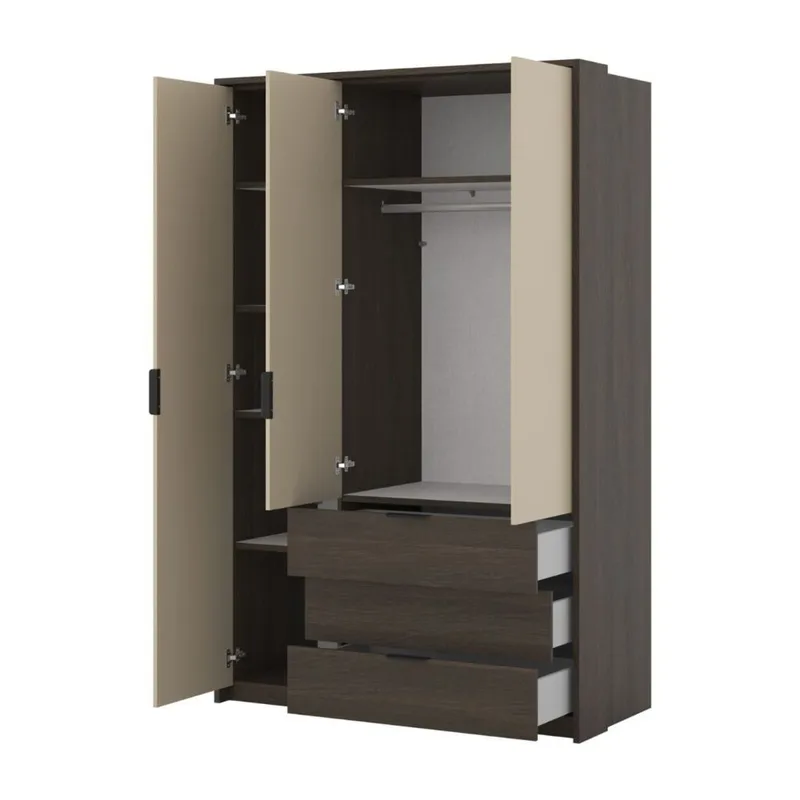 Garderobe Mola 3 dører med 3 skuffer - Oppbevaring - Klesoppbevaring - Garderober & garderobesystem