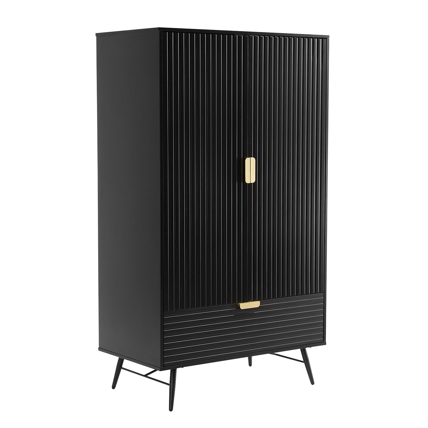 Garderobe Morvi 100x56x175 cm - Svart