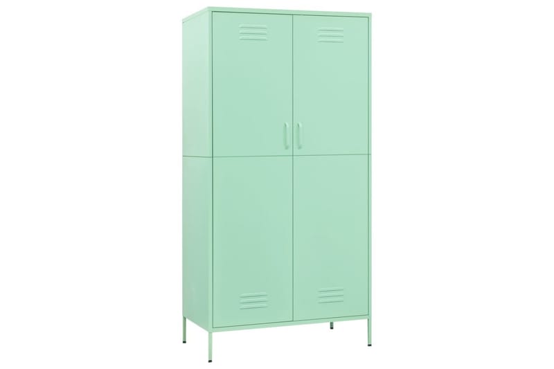 Garderobe myntegrønn 90x50x180 cm stål - grønn - Oppbevaring - Klesoppbevaring - Garderober & garderobesystem