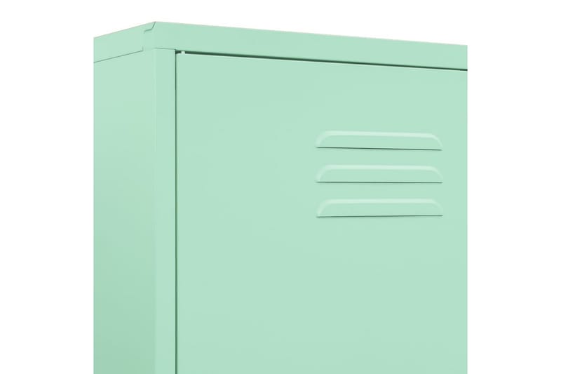 Garderobe myntegrønn 90x50x180 cm stål - grønn - Garderober & garderobesystem - Garderobeskap & klesskap