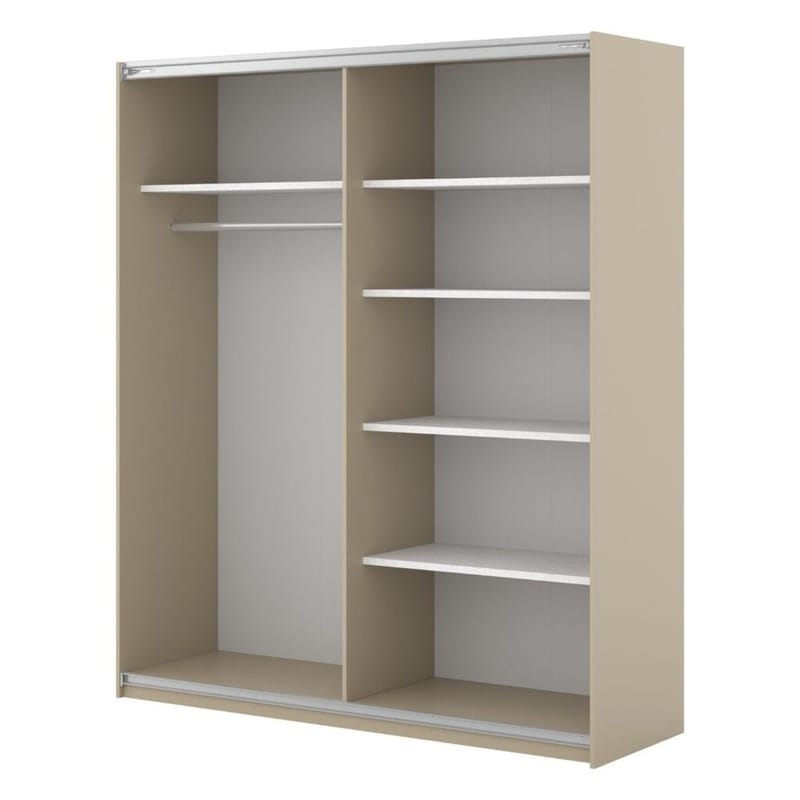 Garderobe Niva Bred 2 Skyvedør - Lys Beige - Oppbevaring - Klesoppbevaring - Garderober & garderobesystem