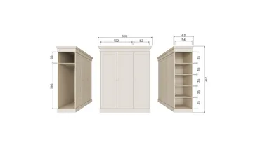 Garderobe Olivia - Oppbevaring - Klesoppbevaring - Garderober & garderobesystem
