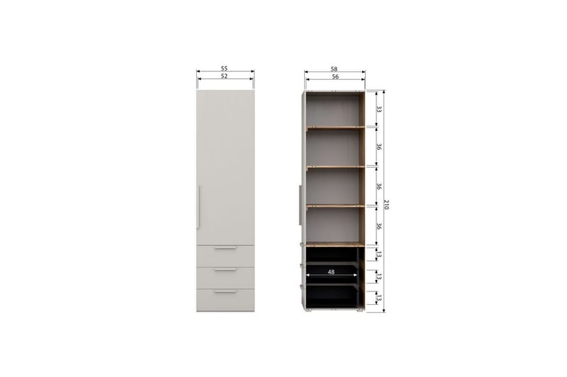 Garderobe Rens 1 Dør - 1 Dør - Oppbevaring - Klesoppbevaring - Garderober & garderobesystem - Garderobeskap & klesskap