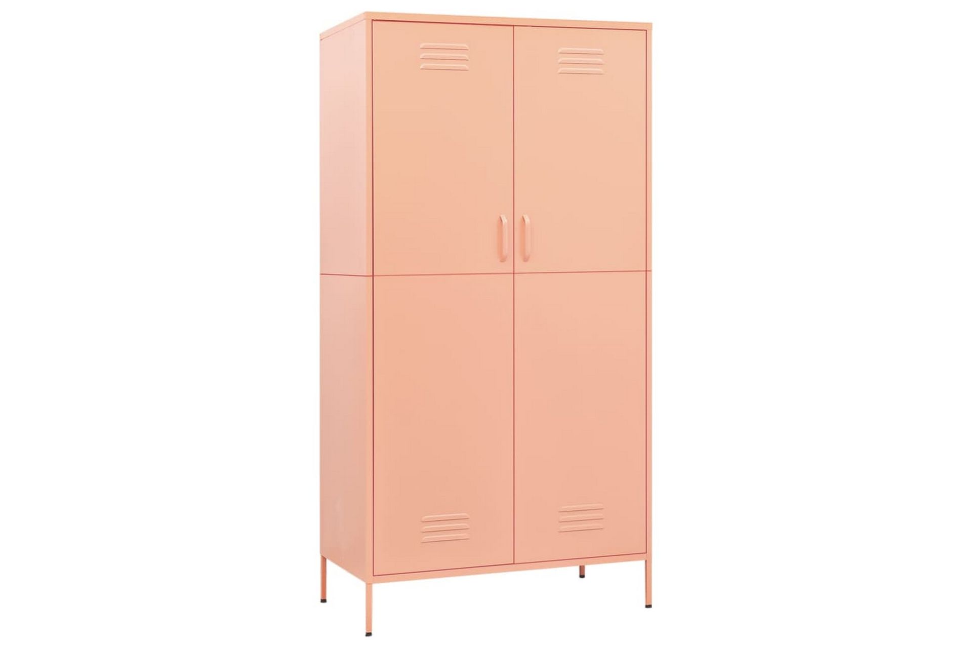 Garderobe rosa 90x50x180 cm stål - Rosa - Oppbevaring - Klesoppbevaring - Garderober & garderobesystem