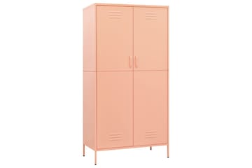 Garderobe rosa 90x50x180 cm stål - Rosa - Oppbevaring - Klesoppbevaring - Garderober & garderobesystem